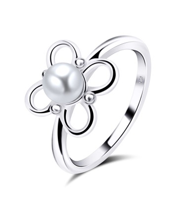 Flora Pearl Silver Rings NSR-721